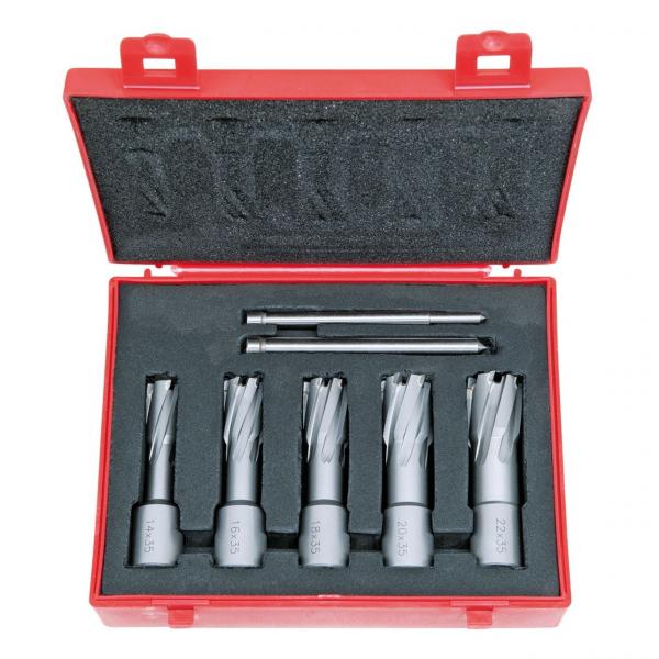 Bernardo HM-Kernbohrer-Set, 14 - 22 mm, Bohrtiefe 35 mm